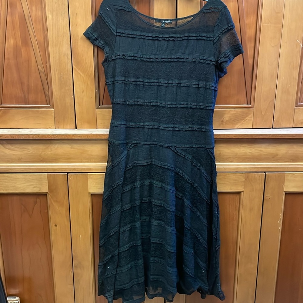Evening black designer dress